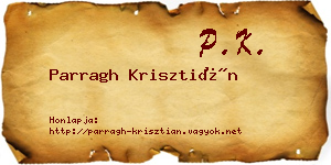 Parragh Krisztián névjegykártya